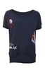 Damen T-Shirt BADGES, navy, L