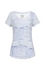 Damen T-Shirt NEWSPAPER striped , white/ blue, S