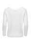 Damen Pullover Bouclé V Neck , white, XXL