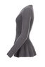 Damen Pullover Schößchen , dark grey, L