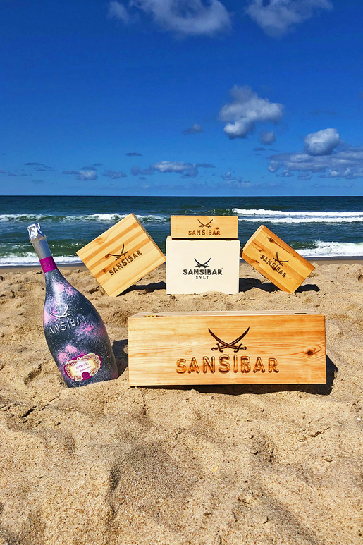 Sansibar-Holzkiste für 3 Liter Flaschen 