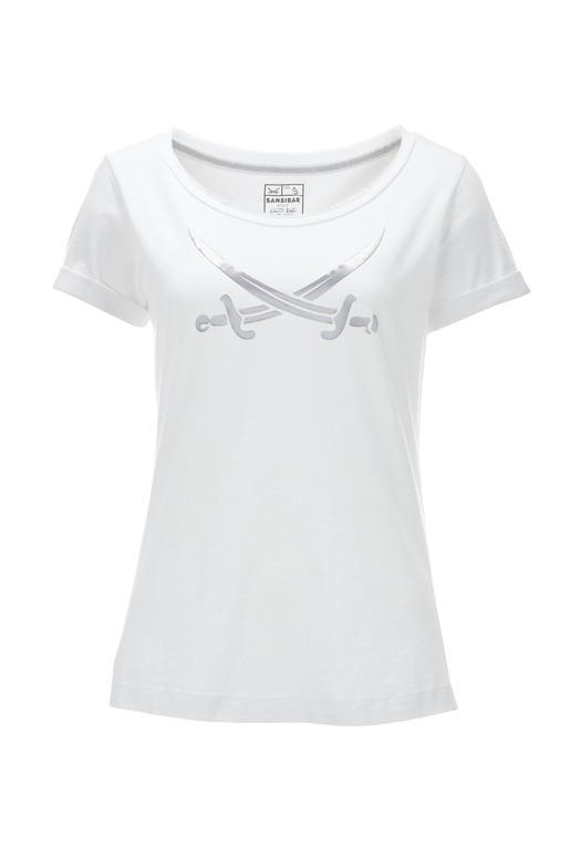 Damen T-Shirt SWORDS , white, S 