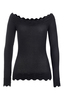 Damen Pullover Off-Shoulder Art. 928 , black, L 