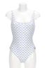 Damen Badeanzug DONNA , white/ light blue, XL 