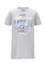 Kinder T-Shirt RAINBOW PRINT , silvermelange, 104/110 