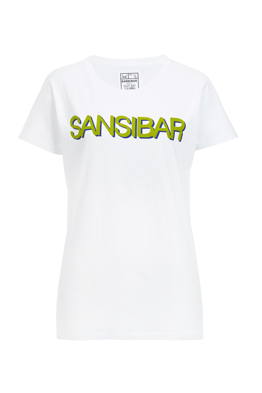 Damen T-Shirt SANSIBAR , white/ green, XL 