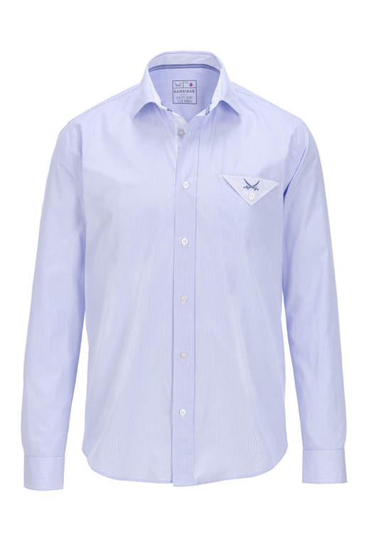 Herren Hemd OLE , white/ light blue, XL 
