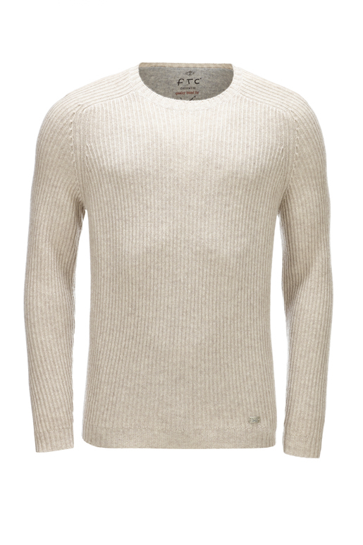 FTC Herren Pullover Rippe HS2101 , natural, S 