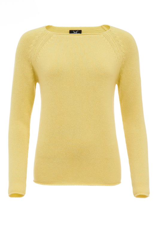 Damen Pullover Basic Art 904 , Gelb, L 
