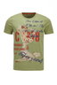 Herren T-Shirt Vintage Pin Up , olive, XXL 