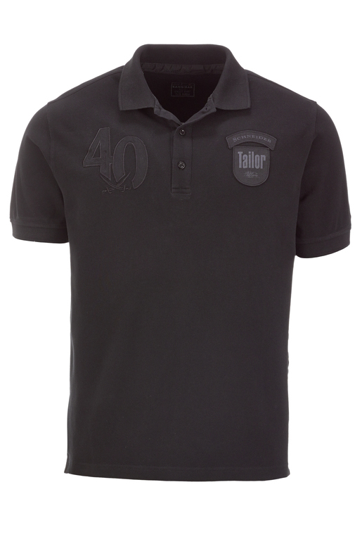 Herren Poloshirt Tone-in-Tone , black, XL 