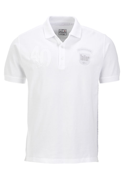 Herren Poloshirt Tone-in-Tone , white, M 