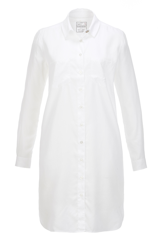 Damen Blusenkleid TENCEL , white, XL 