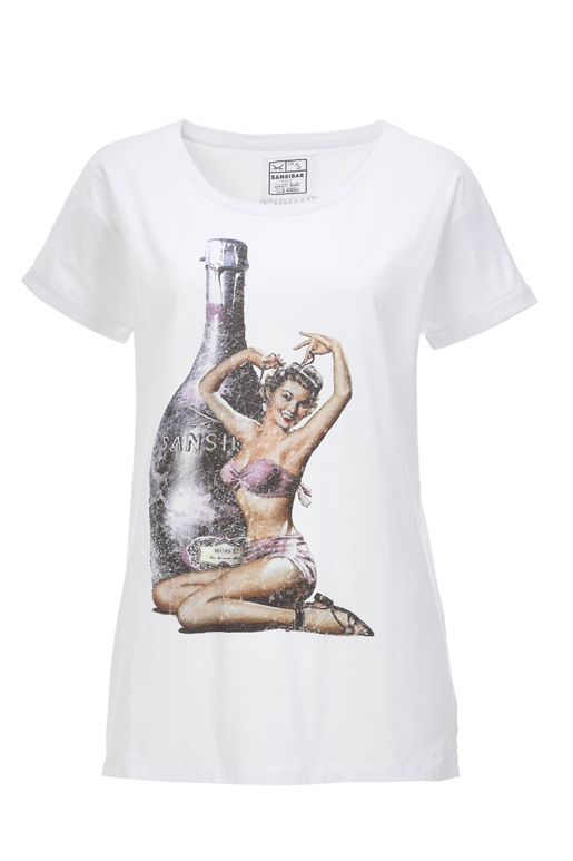 Damen T-Shirt PinUp Gulia , white, XL 