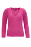 Damen Cashmere Pullover Rippe , pink, S 