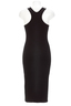 Damen Kleid Rippe , black, XXS 