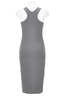 Damen Kleid Rippe , greymelange, XL 