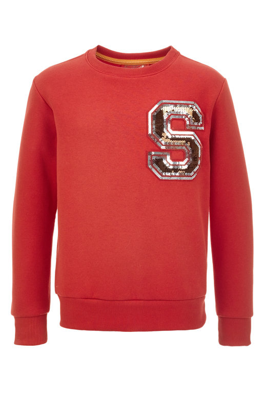 Girls Sweater S , red, 128/134 