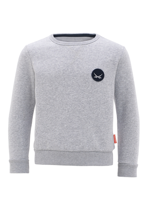 Boys Sweater Logo , silvermelange, 104/110 