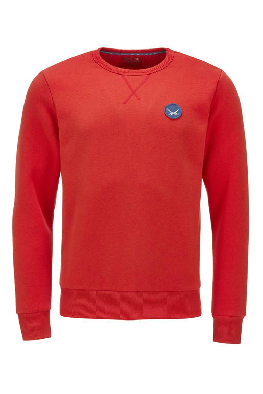 Herren Sweater Logo , red, S 
