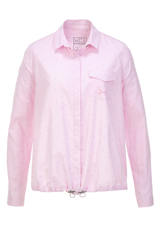 Damen Blouson Bluse , rosa, XL 