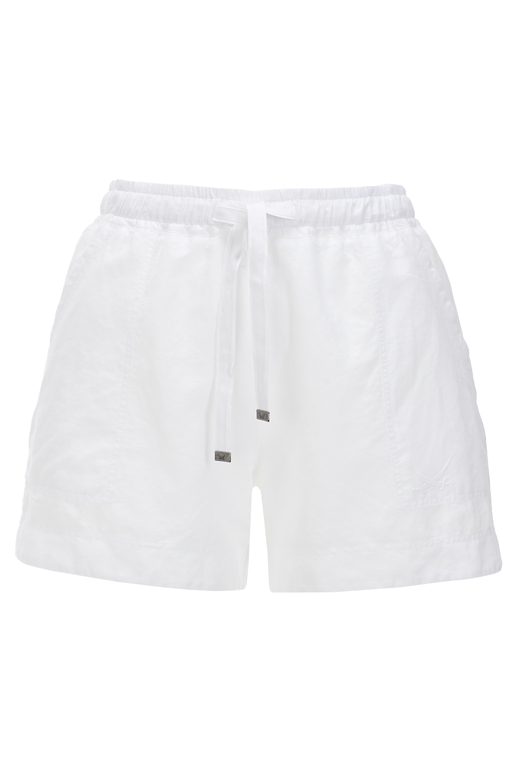Damen Shorts Leinen , white, L 
