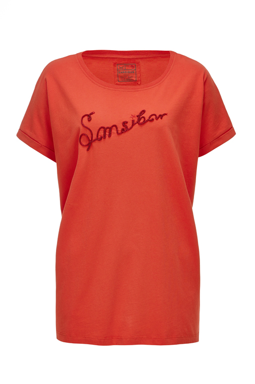 Damen Oversize T-Shirt Sansibar , red, XS 