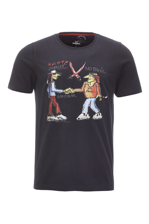 Herren T-Shirt "HAPPY JUBILEE" , black, XS 