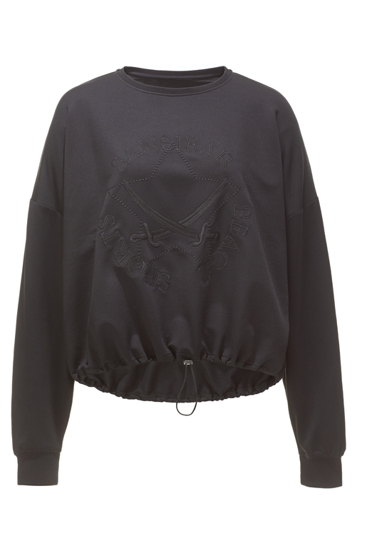 Damen Sweater "SANSIBAR BEACH SPORTS" , black, S 