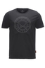 Herren T-Shirt TIME FOR WINE , black, M 