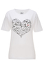 Damen T-Shirt HEART , white, XXS 