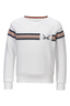 Kinder Unisex Sweater STRIPES , white, 128/134 