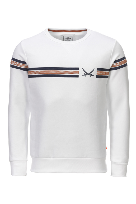 Herren Sweater STRIPES , white, XXXL 