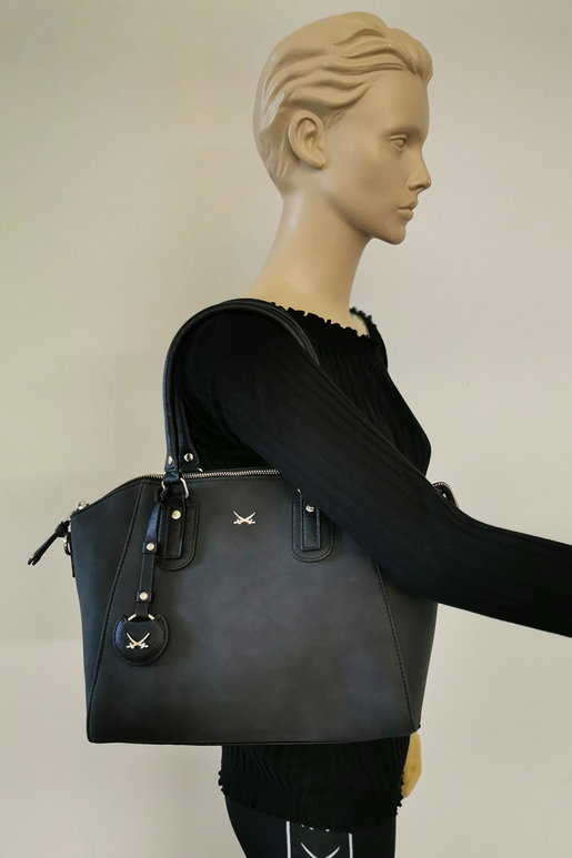 SB-2028-001 Shopper Bag , ONE SIZE, BLACK 