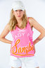 Damen Top READY FOR , NEON PINK, S 