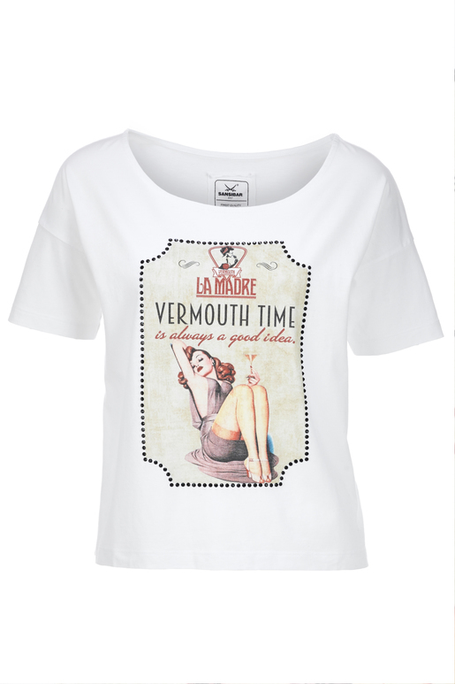Damen T-Shirt VERMOUTH TIME , WHITE, XXL 