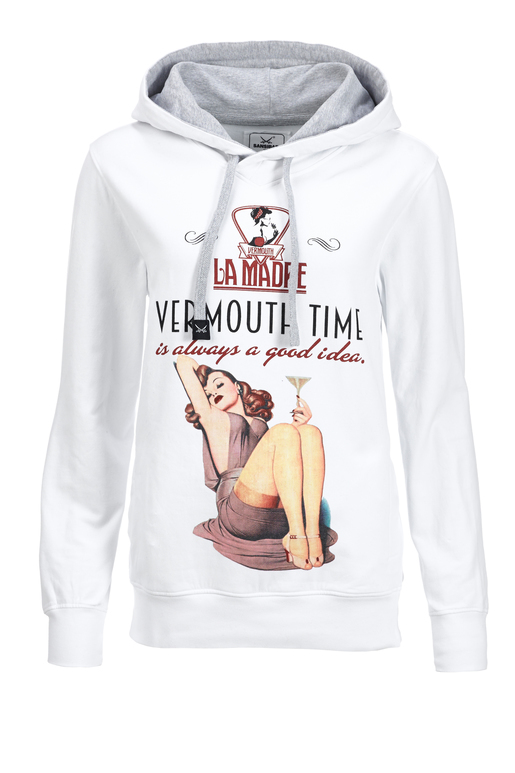 Hoody VERMOUTH TIME , WHITE, L 