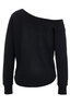 Damen One-Shoulder Sweater , BLACK, XXXL 