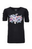 Damen T-Shirt FLOWER , BLACK, XL 