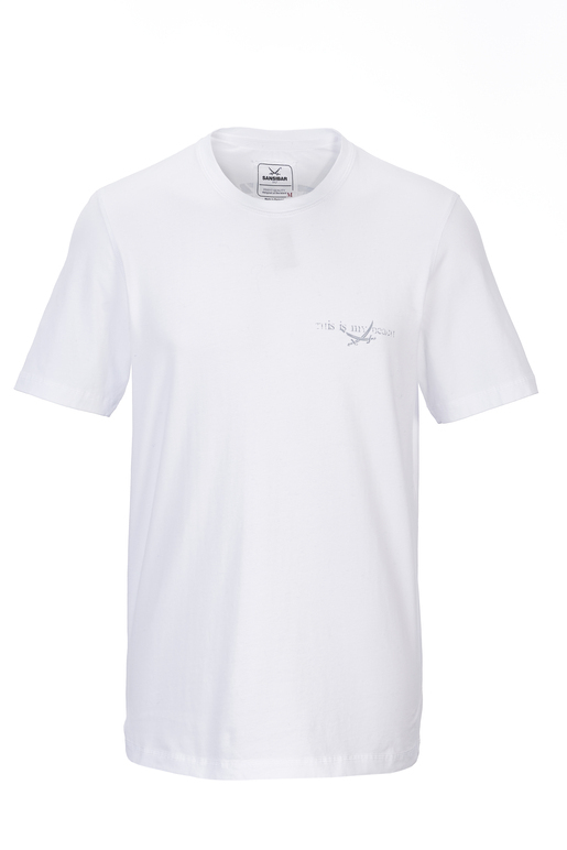 Herren T-Shirt MY BEACH , WHITE / SILVER, XXL 
