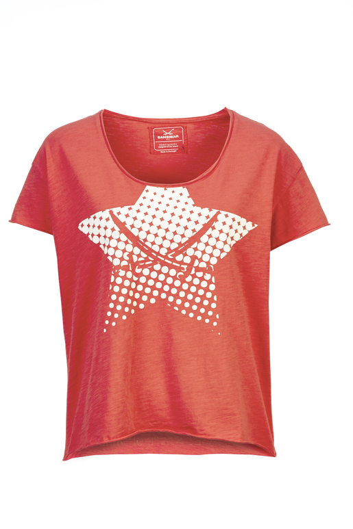 Damen T-Shirt STAR , CAYENNE, XL 