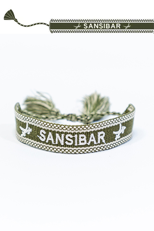 Sansibar Armband , FIR GREEN /WHITE, ONE SIZE 