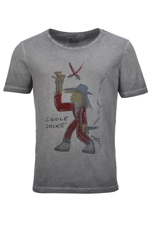 Herren T-Shirt UDO COOLE SOCKE , GREY, XL 