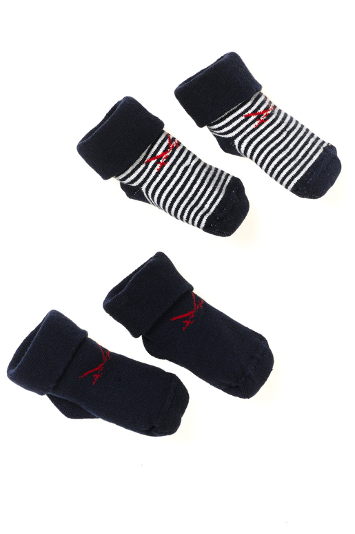 Baby Frottee Socken Doppelpack , NAVY, 16-18 