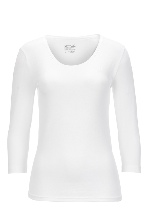 Damen 3/4 Arm Shirt Seacell , OFFWHITE, XL 