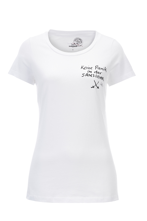 Damen T-Shirt UDO KEINE PANIK , WHITE, XL 