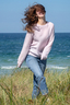 Damen CashSilk Pullover , LIGHT ROSE, XL 