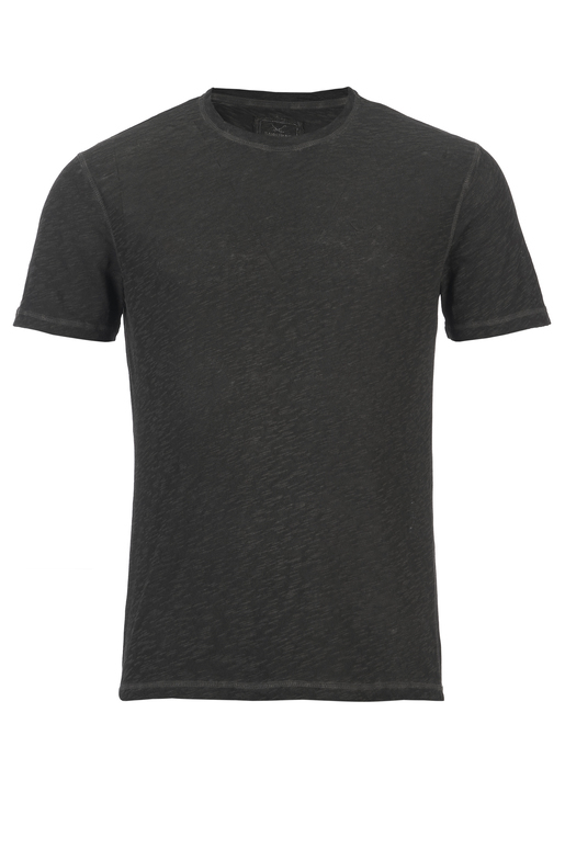 Herren T-Shirt PLAIN , BLACK, S 