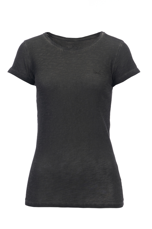 Damen T-Shirt PLAIN , BLACK, XXS 