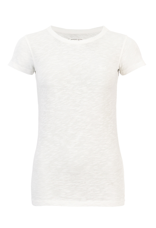 Damen T-Shirt PLAIN , WHITE, XS 